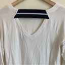 CAbi  Center Sweatshirt 5555 White Open Back Womens Size XS Casual Pullover Photo 6