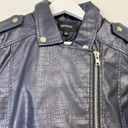 Zenana Outfitters Women’s Croc Embossed Faux Leather Belted Pocket Jacket Navy Size Sm NWT Photo 63