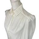 St. John  Vintage Satin Button Down White Shirt 6 Photo 2