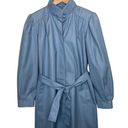 London Fog Vintage  Belted Trench Coat Maincoats Longline Blue Long, size 10P Photo 4