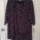 LuLaRoe  The Lindsay Black Printed Kimono Wrap - NWT - Medium Photo 0