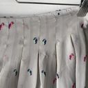 BCBGeneration  Skirt Womens 8 Grey Pleated Summer Academia Bird Print Boho Photo 3