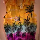 Stylore Womens Hawaiian Shirt Sleeveless Blouse Tropical. Size Large Yellow Photo 0