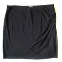 Lane Bryant NWT  Collection Black Full Figure Ruched Faux Wrap Jersey Skirt 26 Photo 0