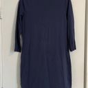 Lilly Pulitzer navy blue Brewster dress white embroidery mini 3/4 sleeve Photo 4