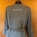 Bebe 🆕  Grey Robe with Black Line Accent Photo 10