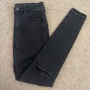 American Eagle  Outfitters Black Super High-Rise Distressed Jegging Skinny Jeans Photo 0