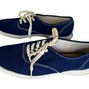 Keds Original Lace Up Sneakers Women's 8.5 Shoes Navy Blue Canvas WF34200 $55 Photo 2