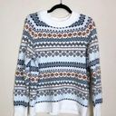 Treasure & Bond NWT  Wool Blend Crew Neck Sweater in Ivory Fair Isle Photo 0