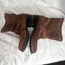 INC ‎ Brown Suede Gold Studded Boots with Buckle Size 9M Photo 4