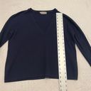 Everlane  wool navy blue V-Neck pullover lightweight sweater  SP 6002 Photo 2