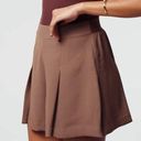 Spanx NEW  Carefree Crepe Pleated Shorts Cedar Loose Skort Flowy Tan Traveling 1X Photo 2