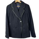 American Eagle  AEO Navy Blue Wool Double Breasted Y2K Pea Coat M Photo 0