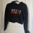 Guess Black Cropped Sweatshirt Photo 0