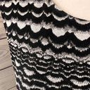 BCBGMAXAZRIA Black & White Knit Peplum Tank Top Photo 5