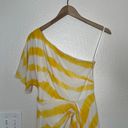 Ralph Lauren Lauren  yellow & white one shoulder faux wrap sundress size 4 p Photo 2