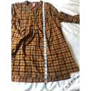 Isabel Maternity long sleeve brushed flannel maternity top brown Plaid M NWT! Photo 4