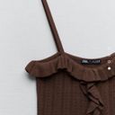 ZARA  knit set in brown, top and bottom NWT Photo 5