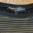 Generation Love  Black on Black Textured Long Sleeve Top - Size L Photo 6