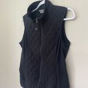 Athleta  Black Quilted Zip Up Vest Pockets Side Panels ~ 65336 Women’s Size M Photo 1