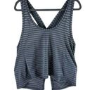 Zyia  Gray Striped Cropped Lightweight Scoop Neck Racerback Athletic Top Size 3X Photo 0