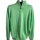 Brooks Brothers  lime green 1/4 zip sweater size XXL - cotton and cashmere sweate Photo 0