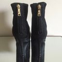 Guess Black Bex Glitter Peep Toe Sock Stiletto Heel Booties NEW Photo 6