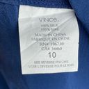 Vince  Women’s 100% Silk Blue Long Sleeve Blouse/Tunic W/ Front Pockets Size: 10 Photo 5