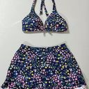 Draper James Navy Blue Floral Bikini Top and Swim-Skirt Bathing Suit Bottoms Coords Matching Set 🌸 Photo 0