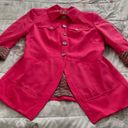 Christian LaCroix Vintage  Bazar Hot Pink 100% Wool Boho Blazer, size 40 or US 8 Photo 6