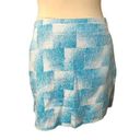 Lady Hagen  Women's Size 4 Golf Skirt Skort Turquoise Blue Dot Square Cotton EUC Photo 0