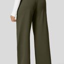 Halara 129H.- High Waisted Plicated Side Pocket Straight Leg Work Pants Photo 2