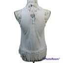 belle du jour  Flag-Print Fringe Graphic Tank Top Size Small Photo 2