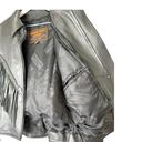 Antelope  Creek Leather Motorcycle Fringed Riding Black Jacket Size Medium Photo 8