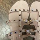 Wild Diva  Lounge Neutral/Blush Colored Studded Sandals Sz. 9 Photo 1