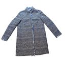 J. McLaughlin  “Walden” Long Line Coat in Denim Tweed, Sz S Photo 10