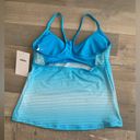 Nike Swim Stripe Tankini Top Racer Back XSmall Bright Blue White Stripes NEW Photo 5