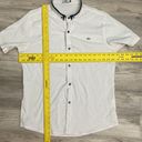 Lacoste White with Navy Around Collar Short Sleeve Button Down Shirt Size XXL Photo 10