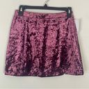 Abound NORDSTROM Purple velour Mini Skirt Purple Plus Size 1X crushed NEW Photo 0