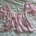 Pink Gingham babydoll top Photo 0