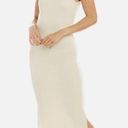 Abercrombie & Fitch  Cream Body-con Ribbed Midi Dress- Size Small Photo 0