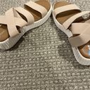 Madden Girl New  Platform Sandals Womens Size 7.5 Beige & White Strappy Ankle Photo 2