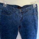 Bebe 2B  Hombre Floral Womens Skinny Jeans Size 30 Low Rise Denim Blue Stretch Photo 2