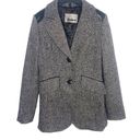 Guess Y2K  black tweed blazer jacket elbow patches Photo 0