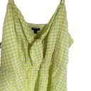 Torrid  size 2 Tie front gingham peplum top white green tank Photo 4