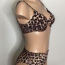 Good American New. Cheetah print high rise bikini.  size 2 = S/M. Retails $129 Photo 15