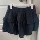 Aerie Women’s Rock N Ruffle Black Mini Skirt Photo 0