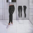 Macy's Pocket Black Activewear Leggings | Medium Photo 8