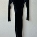 Naked Wardrobe NWOT  Black Velvet Mesh Collection Jumpsuit Photo 4