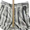 Torrid  Womens Size 12 Cream and Black Striped Hi-Rise Linen Shorts Rolled Cuffs Photo 11